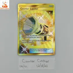 Counter Catcher 120/111 Gold Secret Rare Trainer Pokemon Card - NM - Image 1