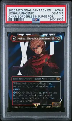 2025 MTG FINAL FANTASY JOSHUA, PHOENIX'S DOMINANT/PHOENIX, WARDEN OF FIRE PSA 10 - Image 1