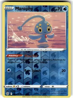Manaphy 041/172 Reverse Holo - Pokemon TCG Sword & Shield Brilliant Stars - NM - Image 1