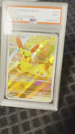 2023 Pokemon Par en Plusle Illustration Rare #193 PSA 9 - Image 2