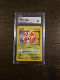 CGC Paras Jungle 59/64 Pokemon 1999 Non-Holo NM/Mint 8 - Image 1