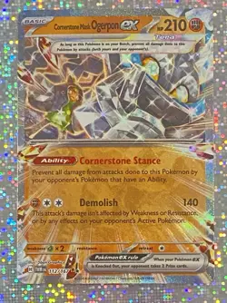 Cornerstone Mask Ogerpon ex - 112/167 Twilight Masquerade (Pokemon) Double Rare - Image 1