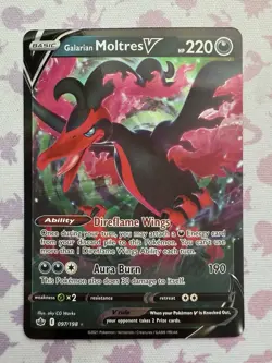 Pokemon TCG Galarian Moltres V Chilling Reign Ultra Rare 097/198 - NM - Image 1