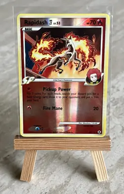 Pokemon TCG Rapidash 47/111 Rising Rivals Reverse Holo (English) - LP+ - Image 1