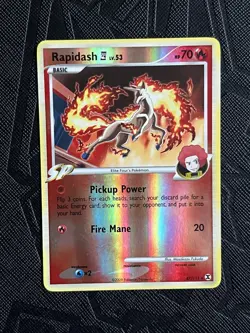 Pokemon TCG Rapidash 47/111 Rising Rivals Reverse Holo (English) - LP+ - Image 3