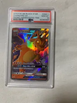 PSA 10 - 2019 Pokemon SM Black Star Promo SM211 Charizard GX Hidden Fates Tins - Image 1