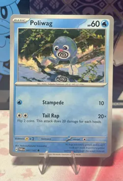 Pokemon TCG Poliwag Scarlet & Violet-Twilight Masquerade 041/167 Regular Common - Image 1