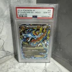 MEGA CHARIZARD EX 69/106 PSA 10 XY FLASHFIRE ULTRA RARE POKEMON HOLO ENGLISH - Image 2