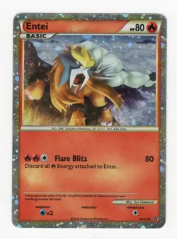 2010 Pokemon Entei HGSS20 TCG HeartGold Holo (Moderately Played See Desc) - Image 1