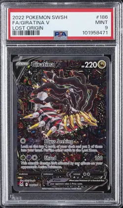2022 POKEMON SWORD & SHIELD LOST ORIGIN #186 FULL ART/GIRATINA V PSA 9 - Image 1