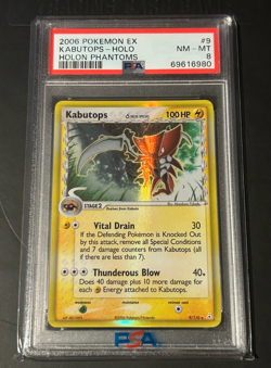 Pokemon Kabutops 9/110 2006 EX Holon Phantoms Holo Rare PSA 8 - Image 1