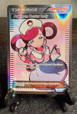 Pokemon Center Lady 105/106 XY Flashfire Ultra Rare Full art TCG NM - Image 1