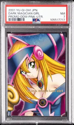 2001 YU-GI-OH! JPN PROMO DARK MAGICIAN GIRL PSA 7 - Image 1