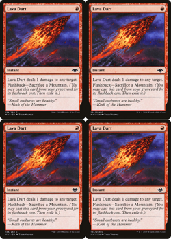 4x MTG 2019 LAVA DART - INSTANT - MAGIC CARD x4 copies - Image 1