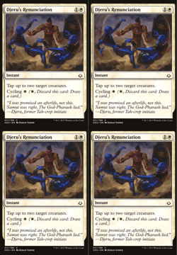 4x MTG 2017 DJERU'S RENUNCIATION - INSTANT - MAGIC CARD x4 copies - Image 1