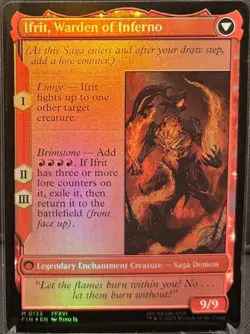 MTG Final Fantasy Clive's, Ifrit Dominant/Ifrit, Warden of Inferno Foil (Rare) - Image 2