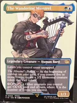 MTG Final Fantasy The Wandering Minstrel Borderless (Rare) - Image 1
