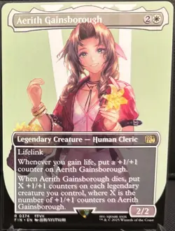 MTG Final Fantasy Aerith Gainsborough Borderless (Rare) - Image 1