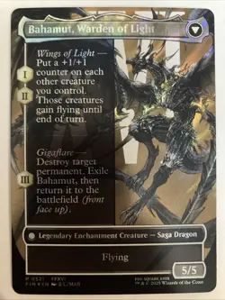 Dion, Bahamut's Dominant - (Borderless) (Surge Foil) MtG Final Fantasy Saga 521 - Image 2