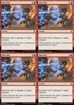 4x MTG 2017 ELECTRIFY - INSTANT- MAGIC CARD x4 copies - Image 1