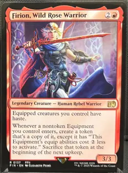 MTG Final Fantasy Firion, Wild Rose Warrior (Rare) - Image 1