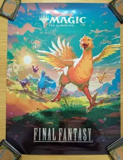 MTG Final Fantasy 18x24 FOIL Promotional Poster Chocobo Magic the Gathering - Image 1
