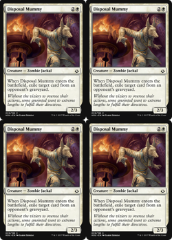 4x MTG 2017 DISPOSAL MUMMY - ZOMBIE JACKAL CREATURE - MAGIC CARD x4 copies - Image 1