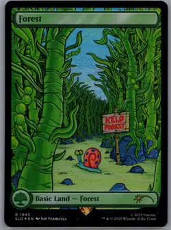 Forest (1943) (Rainbow Foil) Secret Lair Drop MTG NM Spongebob Squarepants - Image 1