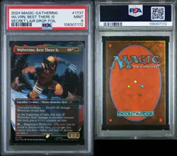2024 MTG SECRET LAIR DROP FOIL #1737 WOLVERINE, BEST THERE IS PSA 9 - Image 3