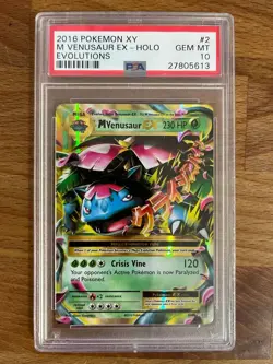 2016 Pokemon Xy Evolutions M Venusaur Ex #2 Evolutions - PSA 10 - GEM MT - Image 1