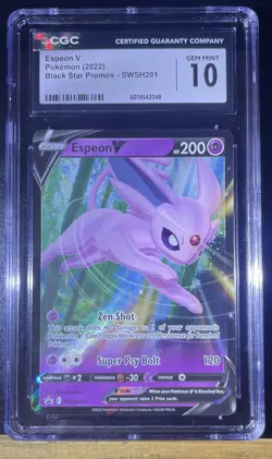 Pokemon (2022) Black Star Promos Espeon V - SWSH201 CGC 10 Gem Mint - Image 1