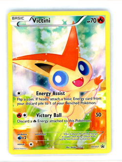 Pokemon 2016 Pokemon Black Star XY Promo Victini XY117 NM Rare Full Art TCG - Image 1