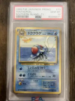 PSA10 Tentacruel Southern Islands Old Back Pokemon Card - Image 1