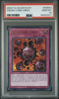 PSA 10 Crush Card Virus Kaiba Briefcase 2025 Anniversary Collection KC01 Yugioh - Image 1