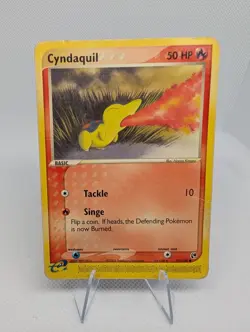 Cyndaquil 59/100 - EX Sandstorm - Vintage WOTC Pokemon TCG Card - HP CREASE DMG - Image 1