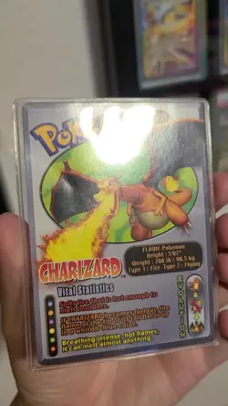 WENDY'S Vital Statistic CHARIZARD Promo POKEMON Laminated 2002 Trading Card 2/15 - Image 2