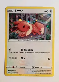 Eevee SWSH175 HOLOGRAPHIC Black Star Promo Pokemon Card Sword Sheild Rare - Image 1