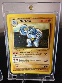 Authentic Pokemon TCG Base Set Raw 2 Card Lot - 1st ED Machamp & Machoke - Image 3