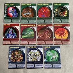 Bakugan Battle Brawlers ABILITY Card Lot (x11 Red Blue Green 2008 Set) TCG Game - Image 1