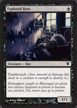 Typhoid Rats Light Play, English Magic the Gathering MTG Innistrad - Image 1