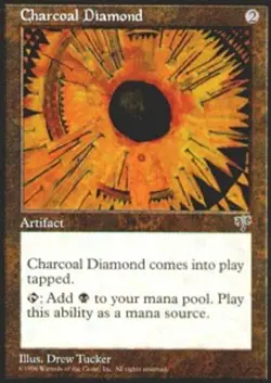 4x Charcoal Diamond Heavy Play, English Mirage MTG Magic - Image 1