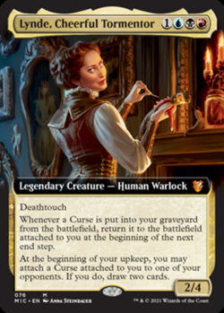 1x (076) Lynde, Cheerful Tormentor - EXTENDED ART MTG Commander Innistrad Midnig - Image 1