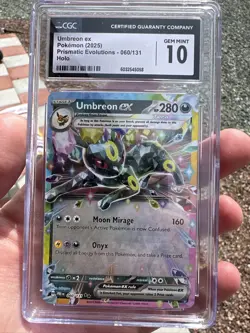 2025 Pokemon Scarlet & Violet Prismatic Evolutions Umbreon EX 60 CGC Gem Mint 10 - Image 1