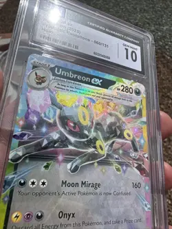 2025 Pokemon Scarlet & Violet Prismatic Evolutions Umbreon EX 60 CGC Gem Mint 10 - Image 3