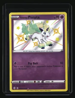 Pokemon GALARIAN PONYTA SV047/SV122 (Shining Fates Vault) Baby Shiny - NM/Mint - Image 1