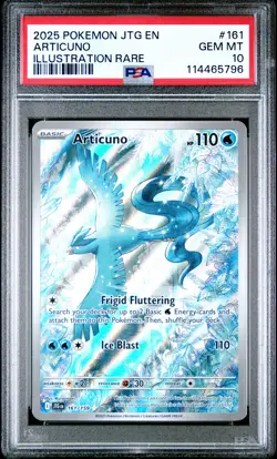 2025 POKEMON JTG EN-JOURNEY TOGETHER ILLUSTRATION RARE #161 ARTICUNO PSA 10 - Image 1