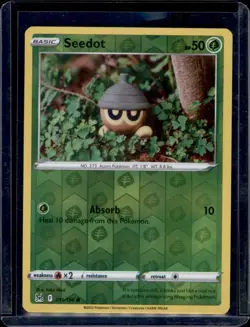 Seedot SWSH11: Lost Origin Pokemon 011/196 Reverse Holo NM+ - Image 1