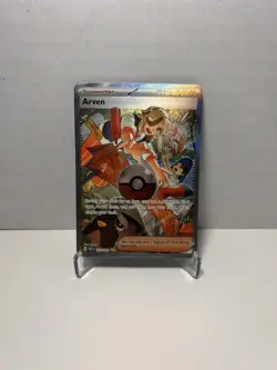 Pokemon TCG SV Paldean Fates Arven # 235/091 Special Illustration Rare Near Mint - Image 1