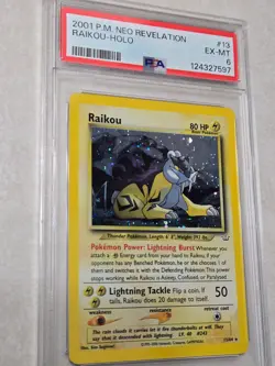 2001 Pokemon Neo Revelation Raikou Holo 13/64 #13 PSA 6 - Image 1