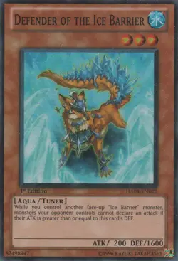 1x (EX) Defender of the Ice Barrier - HA04-EN022 - Super Rare - 1st Edition YuG - Image 1